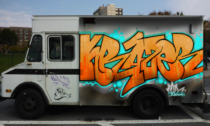 Graffiti Unlimited - Bombing of Truck in New York by kraze